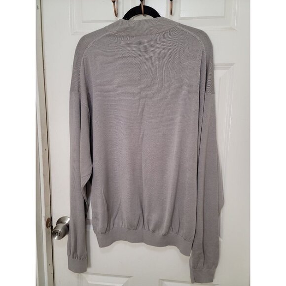 Pronto Uomo Gray Crewneck Sweater XXL Long Sleeve Men's Casual Knitwear - Picture 4 of 14